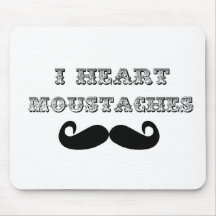 I Heart Moustaches Mouse Pad