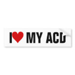 I [Heart] MY ACD bumper stickers