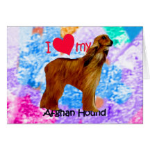 I heart my Afghan Hound Greeting Cards