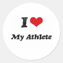 I heart My Athlete Sticker