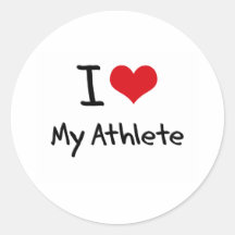 I heart My Athlete Sticker