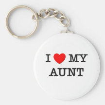 I Heart My AUNT Keychain