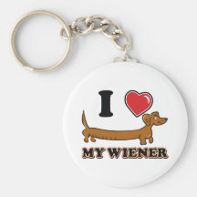 I Heart my Dachshund Wiener Key Chain