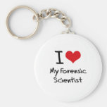 I heart My Forensic Scientist Key Chains