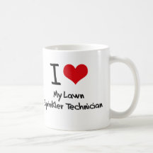 I heart My Lawn Sprinkler Technician Coffee Mug