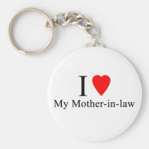 I Heart my mother in law Key Chains