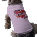 I heart my mum tattoo dog tshirt pet clothing