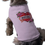 I heart my mum tattoo dog tshirt pet clothing