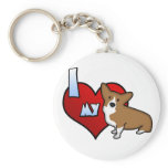 I Heart my Pembroke Welsh Corgi Keychain