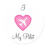 I Heart My Pilot Sticker