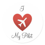 I Heart My Pilot stickers