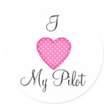 I Heart My Pilot Sticker