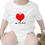 I *heart* my Pit Bull Onesie Tee Shirts
