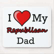 I Heart My Republican Dad Mousepad