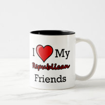 I Heart My Republican Friends Mug