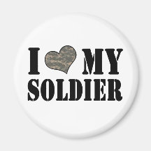 I Heart My Soldier Fridge Magnets