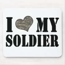 I Heart My Soldier Mousepads