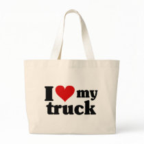 I Heart My Truck Tote Bags