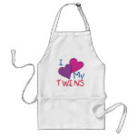 I Heart My Twins aprons