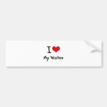 I heart My Waiter Bumper Stickers