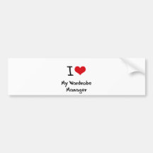 I heart My Wardrobe Manager Bumper Stickers