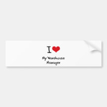 I heart My Warehouse Manager Bumper Stickers