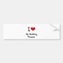 I heart My Wedding Planner Bumper Stickers
