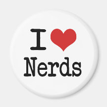 I heart Nerds Fridge Magnets