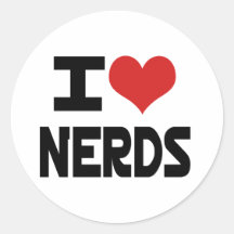 I heart Nerds Stickers