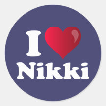 I Heart Nikki (Haley) Round Sticker