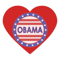 I Heart OBAMA Sticker