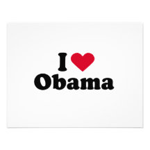 I Heart Obama T-shirt Personalized Invites