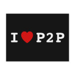 I heart P2P postcards