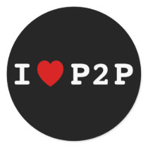 I heart P2P Stickers