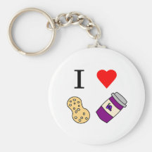 I heart Peanut Butter and Jelly Key Chains