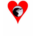i heart penguins ladies long sleeve shirt