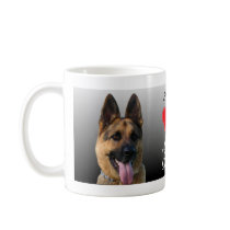 I (heart) Personalised German Shepherd Coffee Mugs