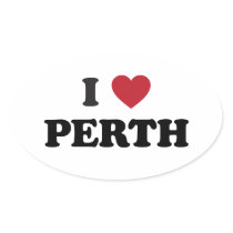 I Heart Perth Australia Stickers