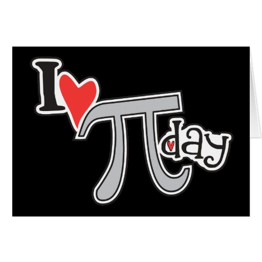 I heart Pi Day Cards
