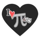 I heart Pi Day Stickers