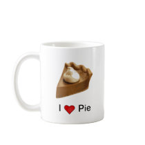I heart pie coffee mugs