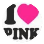 I heart pink sticker