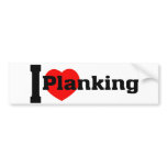 I (Heart) Planking bumper stickers