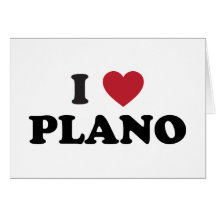 I Heart Plano Texas Greeting Cards