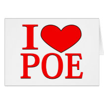 I Heart Poe Greeting Cards