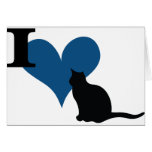 I Heart Pussy Cat Greeting Card