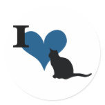 I Heart Pussy Cat stickers