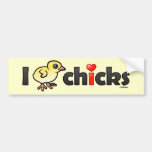 I Heart Real Chicks Bumper Sticker