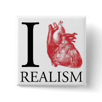 I Heart Realism Pinback Buttons