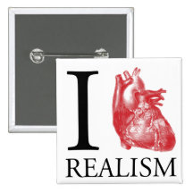 I Heart Realism Pinback Buttons